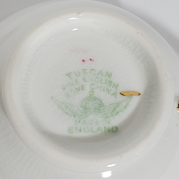 Rare Vintage Tuscan Fine English Bone China Tea cup w/Saucer - Picture 7 of 14